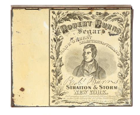 Robert Burns Cigar Tin • Antique Advertising