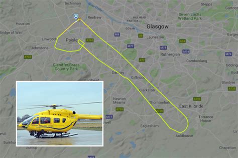 Helicopter pilot spotted 'drawing penis' over Glasgow on flight tracker ...