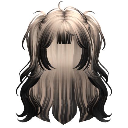 Half Up Half Down Pigtails Black Blonde Roblox