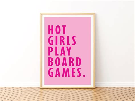 Hot Girls Play Board Games Printable Digital File For Posters Photo Frames Wall Art Digital