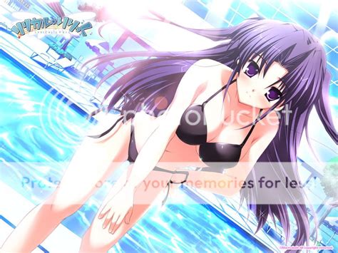 Takami Rin Lyrical Lyric Hand On Thigh Game Cg Girl Bent Over Bikini Black Bikini