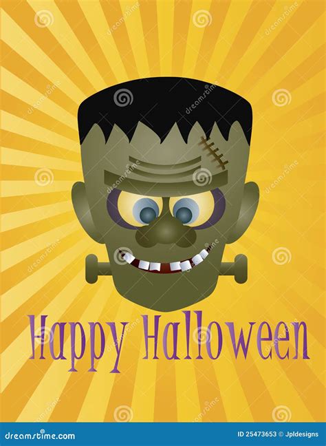 Halloween Frankenstein Being Scary Vector Illustration CartoonDealer