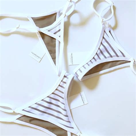 Sheer White Adjustable Bikini Bottom With Nude Lining Etsy