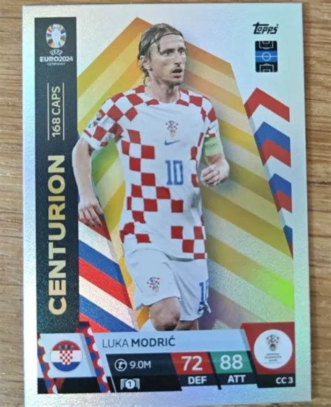 Topps Euro Match Attax Karte Centurion Cc Luka Modric Cc Eur