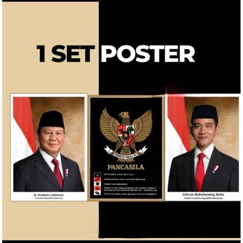 Jual Foto Poster Presiden And Wakil Presiden Prabowo And Gibran