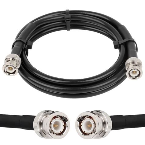 6 Ft Bnc Male To Bnc Male Coaxial Cable 50 Ohm Mookeerf Rg8x Coax Cable