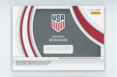 Antonee Robinson Panini Immaculate Sapphire Usmnt Jersey Patch