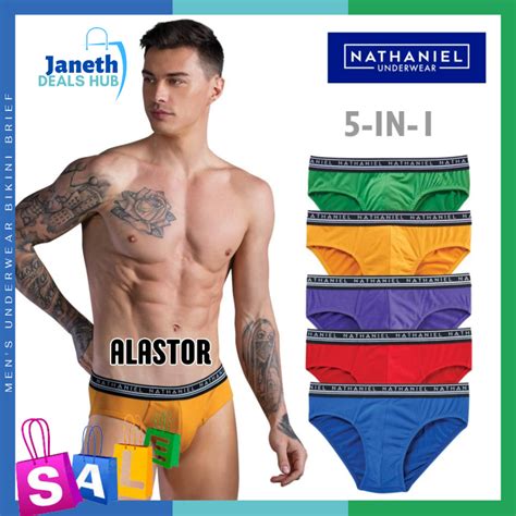 Nathaniel Underwear Men S 5 In 1 Multicolor Bikini Brief Shopee Philippines