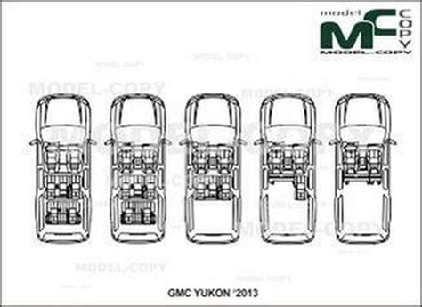 Gmc Yukon ‘2013 2d Drawing Blueprints 23918 Model Copy Default