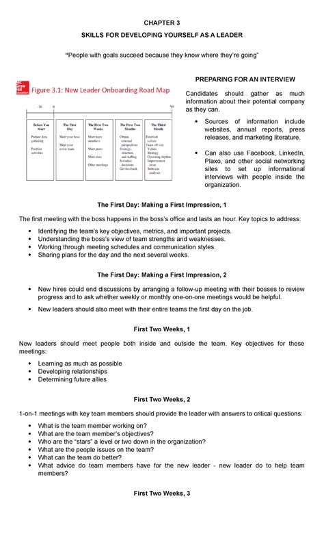 Chapter 3 - Skills for Developing Yourself as a Leader - CHAPTER 3
