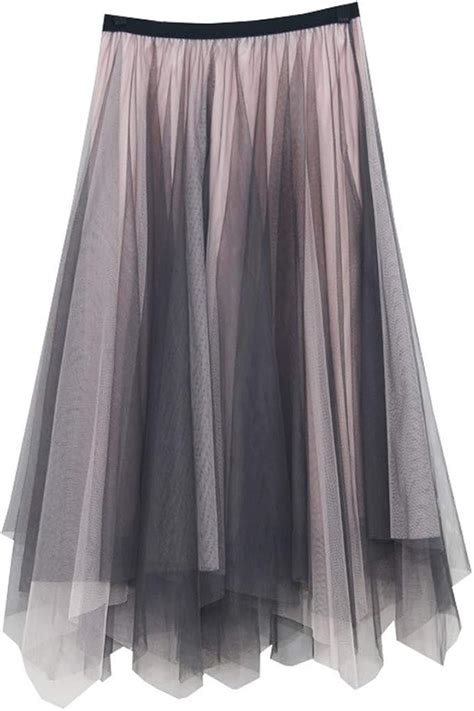 Damen Langer Tüllrock A Linie Tüll Röcke Elegante Petticoat Underskirt