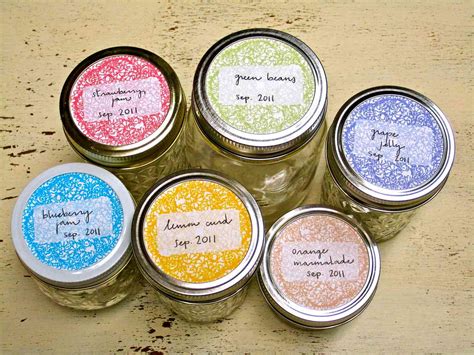 Sets Of Free Canning Jar Labels For Mason Jars