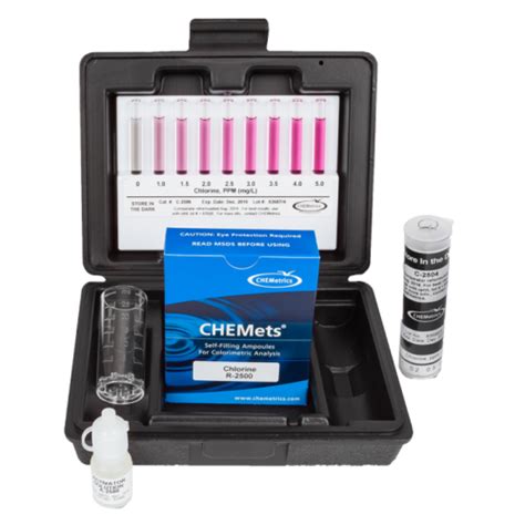 Chemets Free Total Chlorine Test Kit K Chemetrics