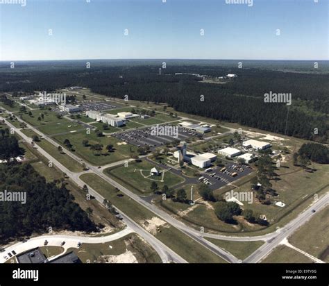 This aerial view shows the John C. Stennis Space Center Visitors Center ...