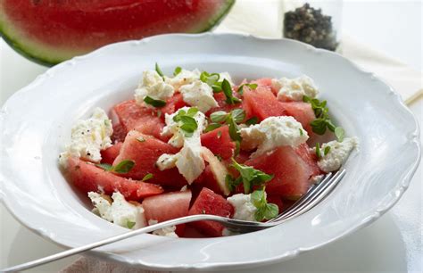 Feta Wassermelonen Salat Rezept