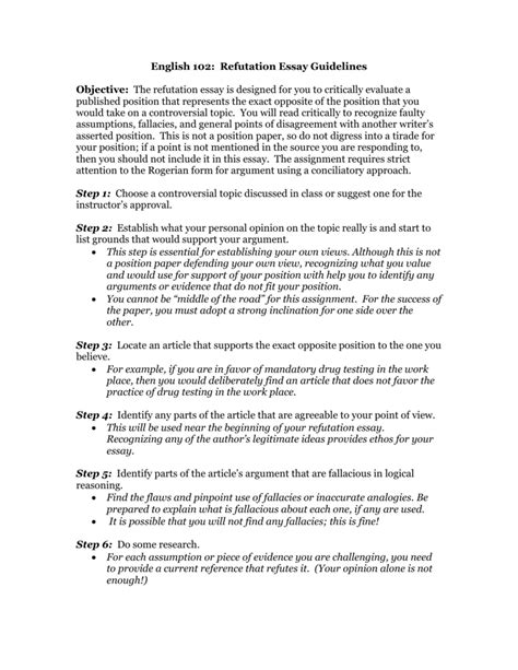 Refutation Essay