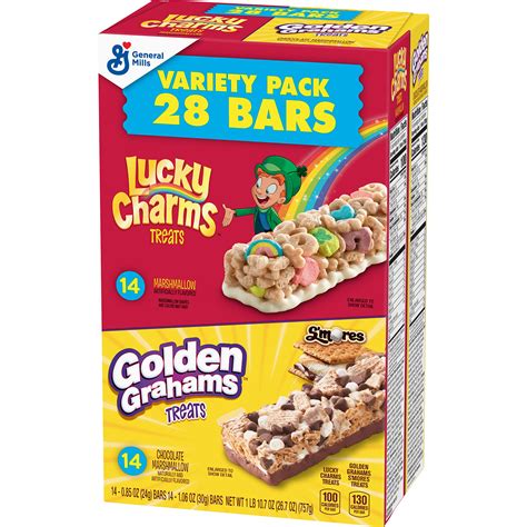 Golden Grahams Lucky Charms Ypf5 Breakfast Cereal Treat Bars Variety