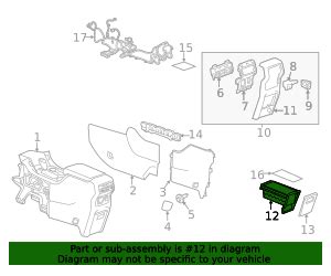 Gmc Acadia Front Floor Console Rear Stowage Tray