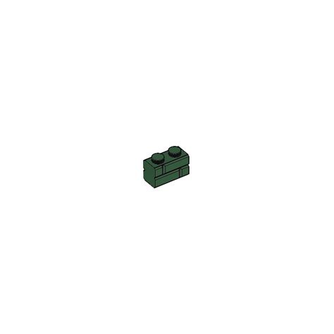 Lego Dark Green Brick X With Embossed Bricks Brick Owl