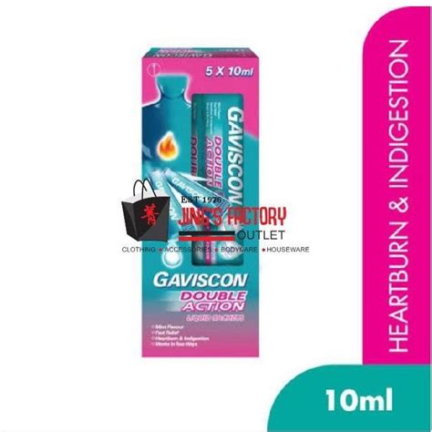 1 Box X Gaviscon Double Action Liquid 10ml Obat Maag Asam Lambung