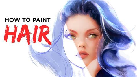 hair digital art tutorial how to paint - Kyle Favro