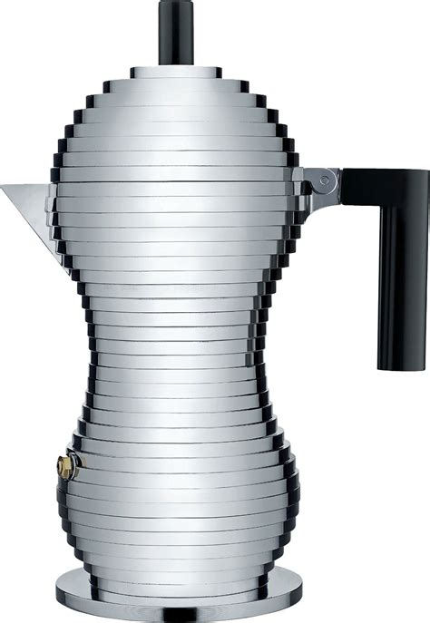 Alessi Pulcina Espresso Coffee Maker 6 Cups Black Mdl026 B By Michele De Lucchi Teddingtons