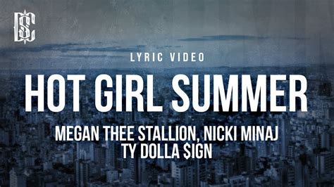 Megan Thee Stallion Feat Nicki Minaj Ty Dolla Ign Hot Girl Summer Lyrics YouTube