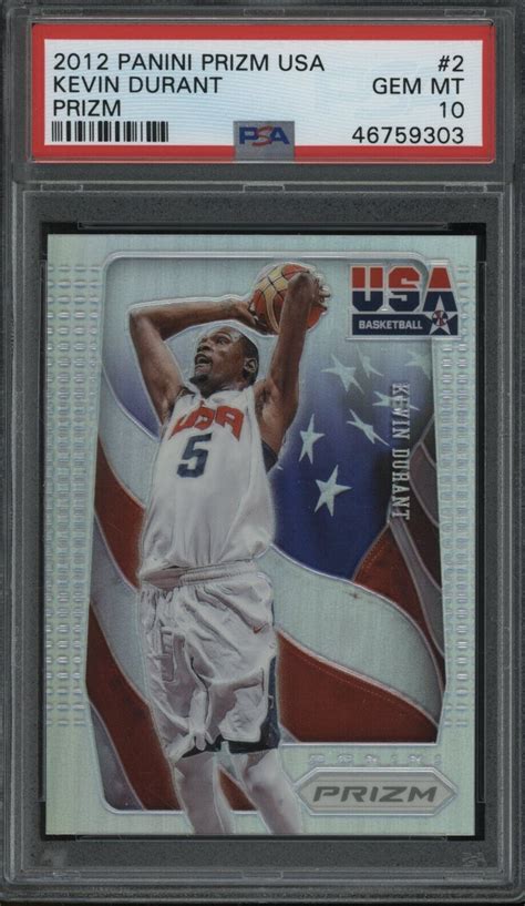 Kevin Durant 2012 Prizm 2 USA Basketball Silver PSA 10 Price Guide