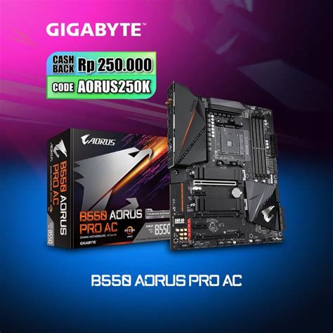 Jual Gigabyte Motherboard B550 Aorus Pro Ac Atx Am4 4 X Ddr4 Shopee Indonesia