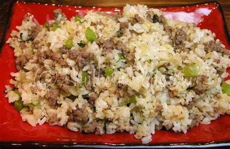 ground beef gravy over rice