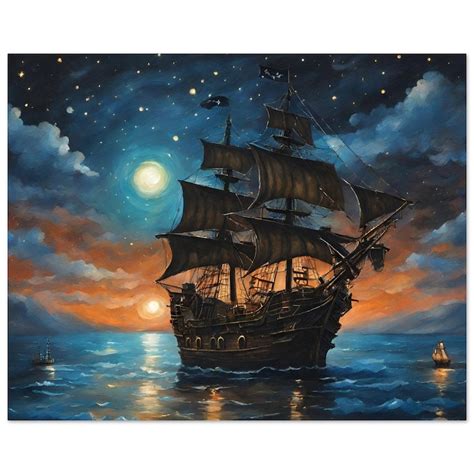 Pirate Ship Poster 8x10 Pirate Ship Print 11x14 Wall Decor 16x20