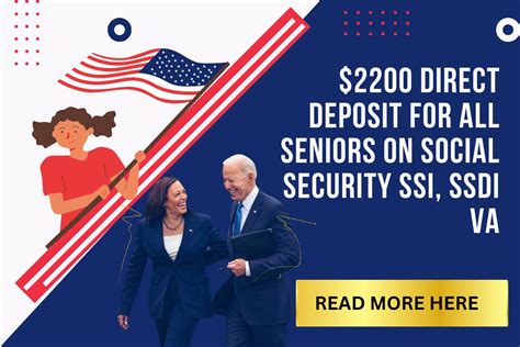 2200 Social Security SSI SSDI VA Direct Deposit 2024 Check