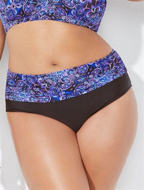 Plus Size Diva Enchanted Foldover Bikini Bottom Final Sale