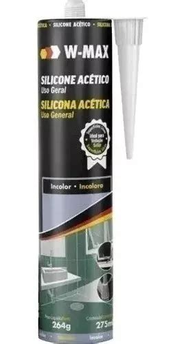 Silicona Acética W max 280ml Incolora Cuotas sin interés