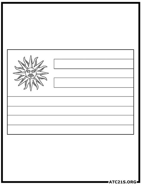 Uruguay Flag Coloring Page ATC21S