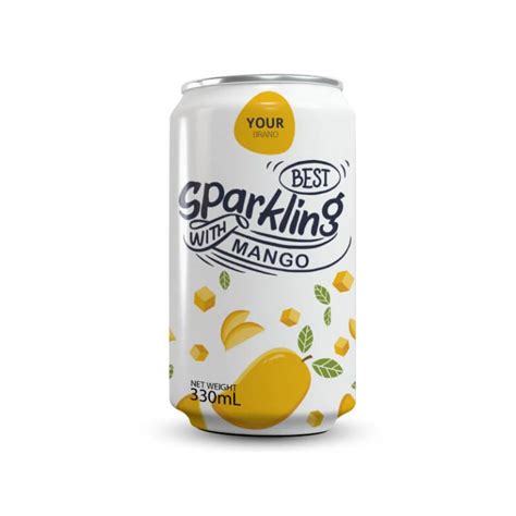 Mango Sparkling Water 330ml Can Private Label Tan Do