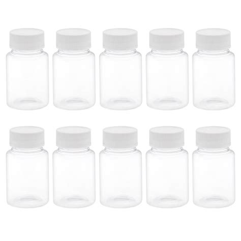 uxcell プラスチック透明ボトル 2 7 oz 80 ml PETプラスチック 広口容器透明ボトル 10個入り