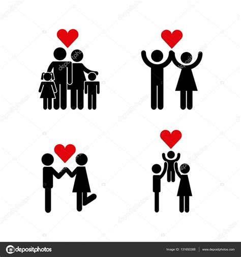 Iconos Conjunto De Parejas Vector De Stock Por Yupiramos