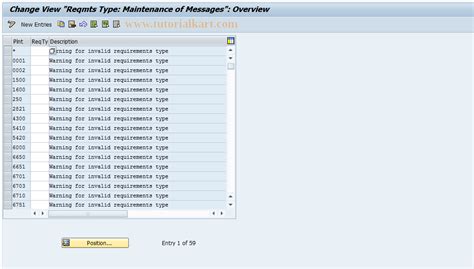 Ompj Sap Tcode Reqmts Type Message Control