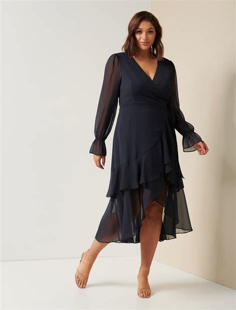 Sara Ruffle Sleeved Curve Wrap Dress Womens Fashion Forever New