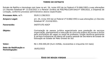 Concurso SED MS Banca Definida Para 722 Vagas Veja