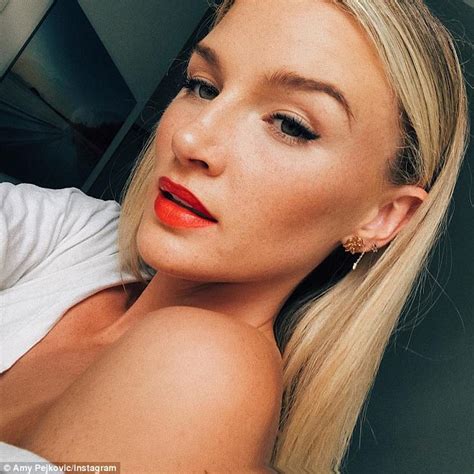 Amy Pejkovic Wows In Scarlet Bikini In Sydney Daily Mail Online