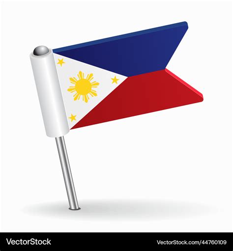 Philippines Flag Map Pointer Layout Royalty Free Vector