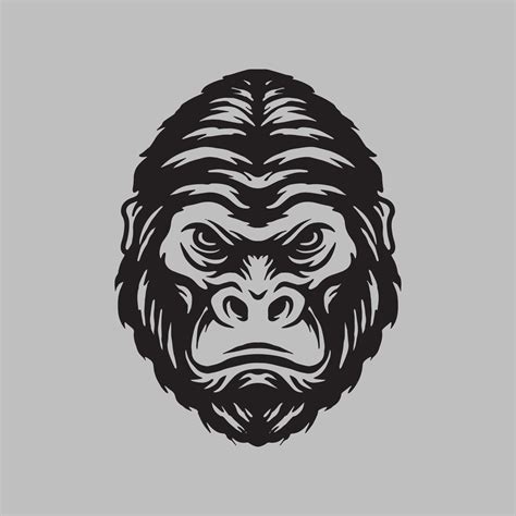 Gorilla face drawing 3052994 Vector Art at Vecteezy