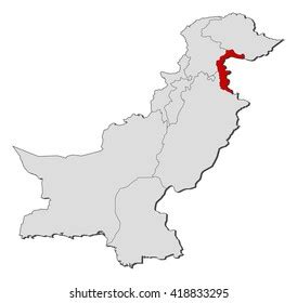 Map Pakistan Azad Kashmir Stock Vector (Royalty Free) 418833295 ...