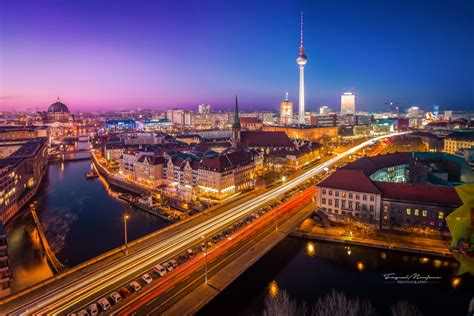 Berlin Skyline from Fischerinsel Skyscraper, Germany