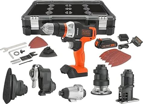 Black Decker 20v Max Matrix Drill Power Tool Combo Kit 6 Tool Set