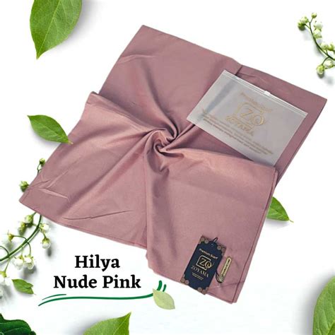Jual ZOYAMA Hilya Hijab Nude Pink Jilbab Segiempat Kerudung Voal