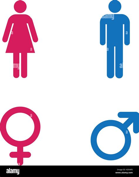 Restroom Sign A Man And A Lady Toilet Sign People Icon Pink Female