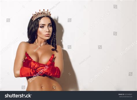 Brunette Girl Long Shiny Wavy Hair Stock Photo Shutterstock